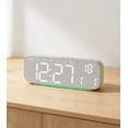thumbnail image 4 of COM1950s Multifunctional Digital Alarm Clock, Large LED Display with Date & Temperature for Bedroom, Adjustable Brightness, Dual Power Source, Desk Clock with USB Charging Port, 4 of 4