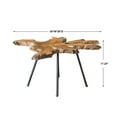 thumbnail image 5 of Uttermost Kravitz Teak Wood and Iron Accent Table in Light Honey and Aged Black, 5 of 6