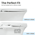 thumbnail image 2 of LUXE TS1008E Elongated Comfort Fit Toilet Seat with Slow Close, Quick Release Hinges, and Non-Slip Bumpers (White), 2 of 9
