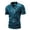 A-Blue673, variant on Mens Polo Shirt Shiny Grid Pattern Mandarin Collar Tees With Split Neck Cut Party Style Casual Tops