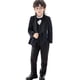 thumbnail image 1 of Odeerbi Chicos 4 Pcs Caballero Traje Formal Blazer Chaqueta + Camisa de Vestido + Pantalones de Traje + Corbata de Boda Trajes Conjunto, 1 of 8