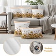 thumbnail image 6 of Sunflower Outdoor Waterproof Pillow Covers, Fallen Leaves Fruit Thanksgiving Buffalo Check Decorative Square Throw Pillowcase Sofa Cushion Sham for Patio/Couch/Chair, 24"x24" 2 Pack, 6 of 8