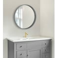 thumbnail image 7 of Kate and Laurel Travis Round Wood Wall Mirror, 25.6" Diameter, Gray, Modern Wall Décor Accent, 7 of 7
