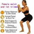 thumbnail image 4 of FYCONE Women Sauna Sweat Pants Hot Fitness Exercise Leggings High Waist Slimming Workout Waist Trainer Capris W Adjustable Hooks, 4 of 8