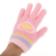 thumbnail image 2 of 1 Pair Toddler Knitted Gloves Kid Winter Stretchy Mittens Soft Lightweight Mittens Heart Five-Finger Gloves For Autumn Boys Girls Aged 3-5, 2 of 6