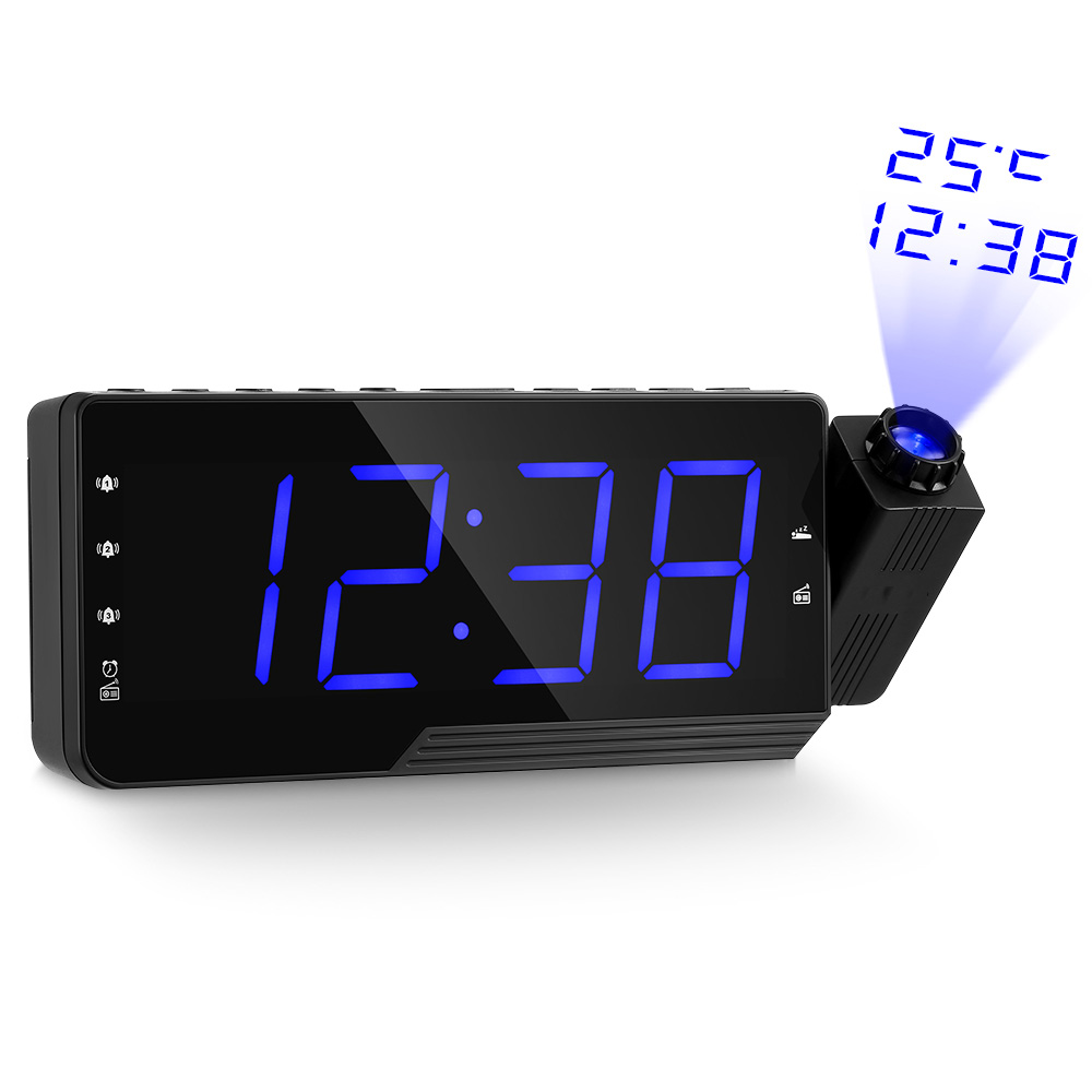 Projection Alarm Clock, LED Digital Projection Alarm Clock for Bedrooms