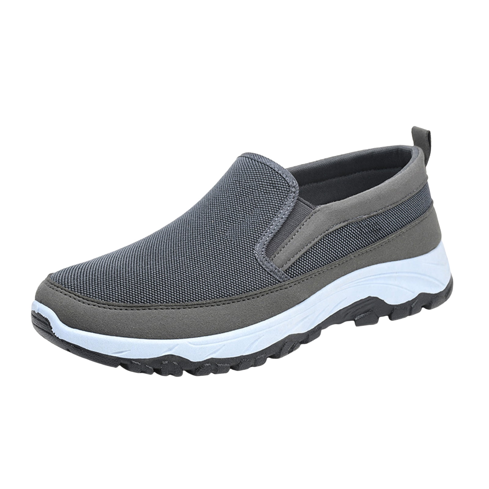 Mepaouo Men's Slip on Hiking Shoes Outdoor Athletic Walking Sneakers Arch Support Orthopedic Moccasins