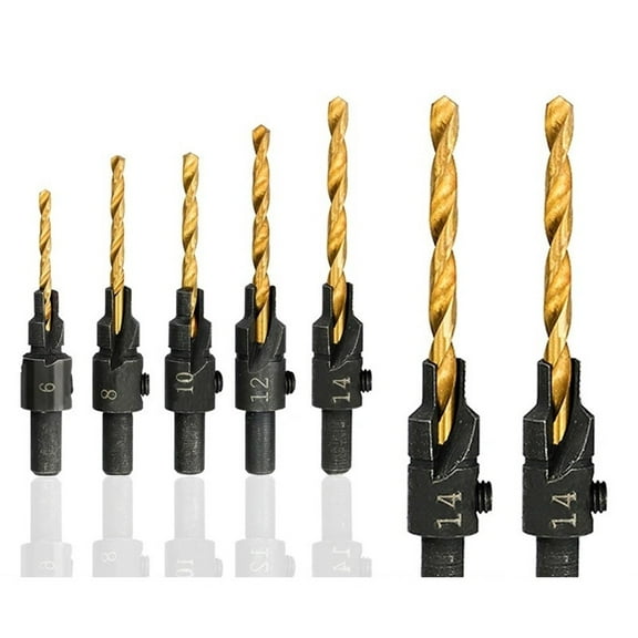 Cone Drill 3pcs 3/16-1/2,1/8-1/2,1/4-3/4 Step Drill Bit Blue Coated Wood Hole Cutter Drilling Tool Metal Drills
