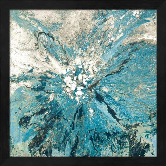Metaverse R911062-0120000-AEAAAAEAN4 13,25 x 13,25 Po la Mer Turquoise Encadrée d'Art Mural par M. Mercado