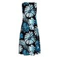 thumbnail image 4 of QUNYINEY Sun Dresses Women A-Line Tropical Sleeveless Long Dresses with Pockets Casual Loose Fit V-Neck Tank Dress, 4 of 5