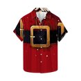 thumbnail image 5 of JURANMO Men's Short Sleeve Holiday Button Down Shirts Funny Christmas Graphic Tees Tops Loose Casual Lapel Hawaiian Shirts Xmas Outfits Red S Deals Of The Day Clearance Prime, 5 of 6