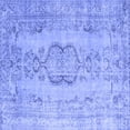thumbnail image 1 of Ahgly Company Machine Washable Indoor Square Persian Blue Bohemian Area Rugs, 4' Square, 1 of 4