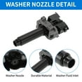 thumbnail image 4 of Front Driver Side Headlight Washer Nozzle for Toyota Land Cruiser 2016-2019 No.8520860110 1pc, 4 of 7