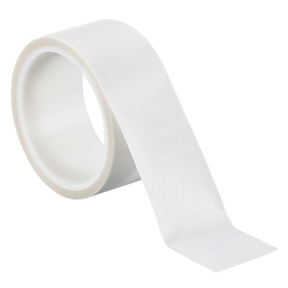 Uxcell High-temperature PTFE Tape, 2 Inch x 33 Feet Adhesive PTFE Coated Fabric Tape PTFE Adhesive Tape, White, 0.13mm Thick