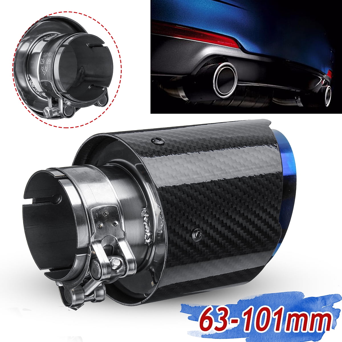 For Jeep Wrangler JL 20182019 Rear Bumper Exhaust Tips Muffler Pipe