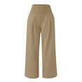 thumbnail image 4 of Ruyang Big Girls' Wide Leg Pants Flowy Long Trousers Paper Bag Casual Smocked High Waist Loose Trousers with Pockets, 4 of 4