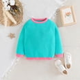 thumbnail image 4 of Gibobby Blusas De Moda Niños pequeños, niñas, bebés, sudaderas, manga larga, deporte, camiseta sólida, camisetas, camisetas para niños(Verde, 4-5 Años), 4 of 5