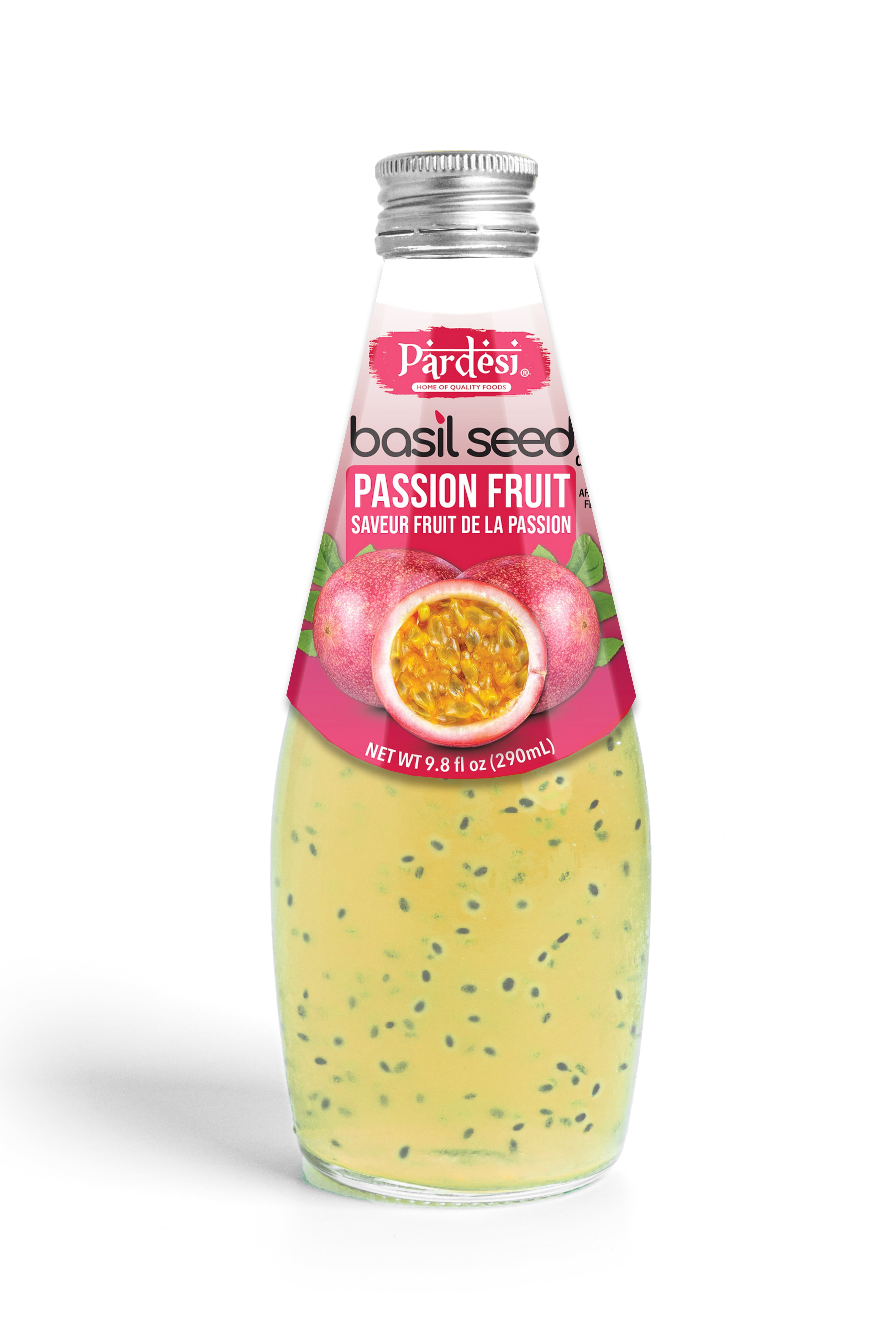 PARDESI Basil Seeds Juice Drink 9.8 FL OZ (290 mL) Made with Real