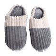 thumbnail image 3 of Pantuflas de invierno para mujer, diseño ergonómico, suaves, antideslizantes, agradables para la piel, cálidas, para el hogar, color gris 38-39, 3 of 15