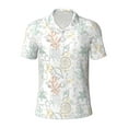 thumbnail image 2 of Daiia Sea Animals Pattern Men’s Polo Shirts,Solid Deck Shirt,Classic Fit, Breathable Cotton Polo for Casual and Sport Wear-Medium, 2 of 9