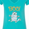 thumbnail image 4 of Inktastic Boo with Mummy Cat Women's V-Neck T-Shirt, 4 of 5