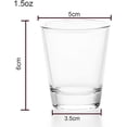 thumbnail image 2 of Ensembles de Verres à Shooter de 1,5 oz avec Base Lourde, Verre à Shooter Transparent (4), 2 of 5