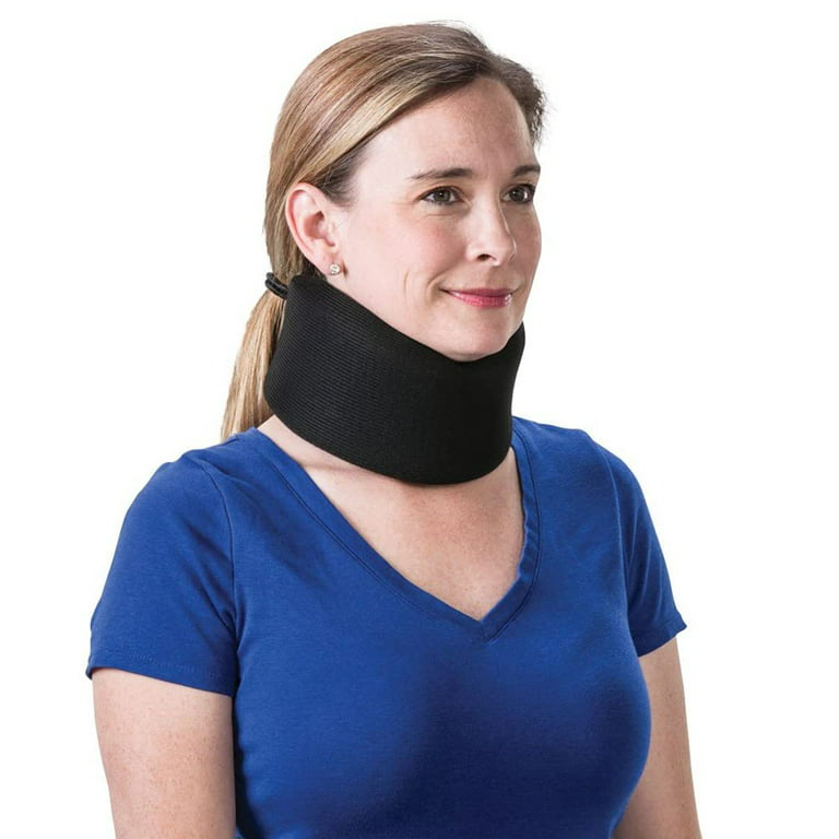 Neck Brace for Neck Pain Relief, Cervical Collar for Sleeping, Neck Support  Relieves Pain & Pressure in Spine, Wraps Keep Vertebrae Stable and Aligned  - black 