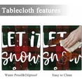 thumbnail image 5 of Table Cloth Let It Snow Round Tablecloth 60 inch Christmas Falling Snowflakes in The Plaid Background Tablecloths for Round Tables Small Round Tablecloth Table Cover for Outdoor, 5 of 6