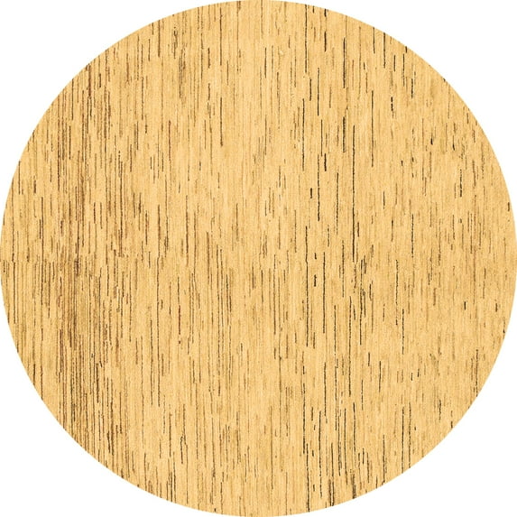Ahgly Company Indoor Round Abstract Brown Modern Area Rugs, 6' Round