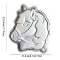 thumbnail image 2 of Kefixc Horse/Unicorns shape Cake Pans, cake tin, aluminum cake pans for birthday,、party and other occasions cake, dessert making, Silver., 2 of 6