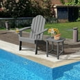thumbnail image 2 of Costway Patio Adirondack Chair Weather Resistant Garden Deck W/Cup Holder Grey, 2 of 7