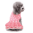 thumbnail image 5 of Suéter con forma de corazón para perro, suéteres cálidos para perros, chaleco de punto, jersey de cuello alto, abrigo para perros pequeños y medianos, color rosa M, 5 of 5