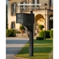 thumbnail image 2 of KFFKFF Powder-Coated Black Finish Mailbox Post In-Ground Mounting Stand, Aluminum, Durable Metal Post Sleeve Kit, 56 x 4 x 4 Inches, 2 of 9