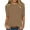 Coffee, variant on Women's Plus Size Half Sleeve T-Shirt, Solid Color Round Neck Lightweight Basic Top, Casual Summer Tee for Everyday Comfort, Layering, and Simple Style Brown XXXL