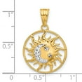 thumbnail image 2 of 18mm 14k and White Rhodium Sparkle-Cut Sun Celestial Moon Stars Pendant Necklace Pendant for Women, 2 of 2