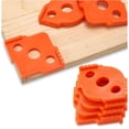 thumbnail image 2 of PEACNNG 4-piece set of woodworking semi-round corner quick locator R angle arc woodworking trimming machine semi-round corner quick positioning mold Router Bit Templates Woodworking Tool, 2 of 5
