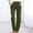 Green-a, variant on Women’s Elastic Waist Faux Jeans Straight Leg Pull on Denim-like Pants, Loose Casual Trousers with Pockets