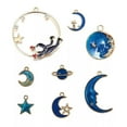 thumbnail image 2 of U8MO 16x Enamel Moon Star Blue Charms Pendant for Earrings Jewelry Making DIY Crafts, 2 of 6