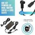 thumbnail image 3 of QUTETN Universal Power Cord for Recliner Chair - 2-Pin Recliner Power Supply with L Shape Extension Cable Cord for Lift Chair  Recliner Sofa  Recliner Couch  Compatible with Most Makes &a, 3 of 9