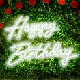 thumbnail image 3 of Deco Custom LED Letters Light 56 x 40 cm Happy Birthday Neon Sign, Transparent Base with LED Flex Neon Light for Bar Beer Party Wall Decor Lights (White 22"), 3 of 8