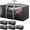 Gray, variant on 6 Pack Extra Large Heavy Duty Moving Bags with Reinforced Zipper & Wide Handles, Moisture-Resistant Storage Bins Packing Cubes for Clothes, College Dorm, Travel, and Home Organization, Black