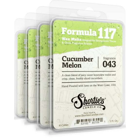 Cucumber Melon Wax Melts Bulk Pack - Highly Scented   Natural Oils - Shortie's Candle Company