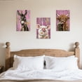 thumbnail image 2 of ZHONGYUTONG 3 Piece Farm Animal Wall Art Funny Highland Cow Donkey Pig Painting Animal and Flower Pictures Farmhouse Canvas Prints Home Decor Framed (12.00" x 16.00" x 3PCS), 2 of 5