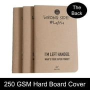 Urby Left Handed Notebooks Field Pocket Note Size, 5.5'' X 3.5'', 72 Pages. 3pk mixed