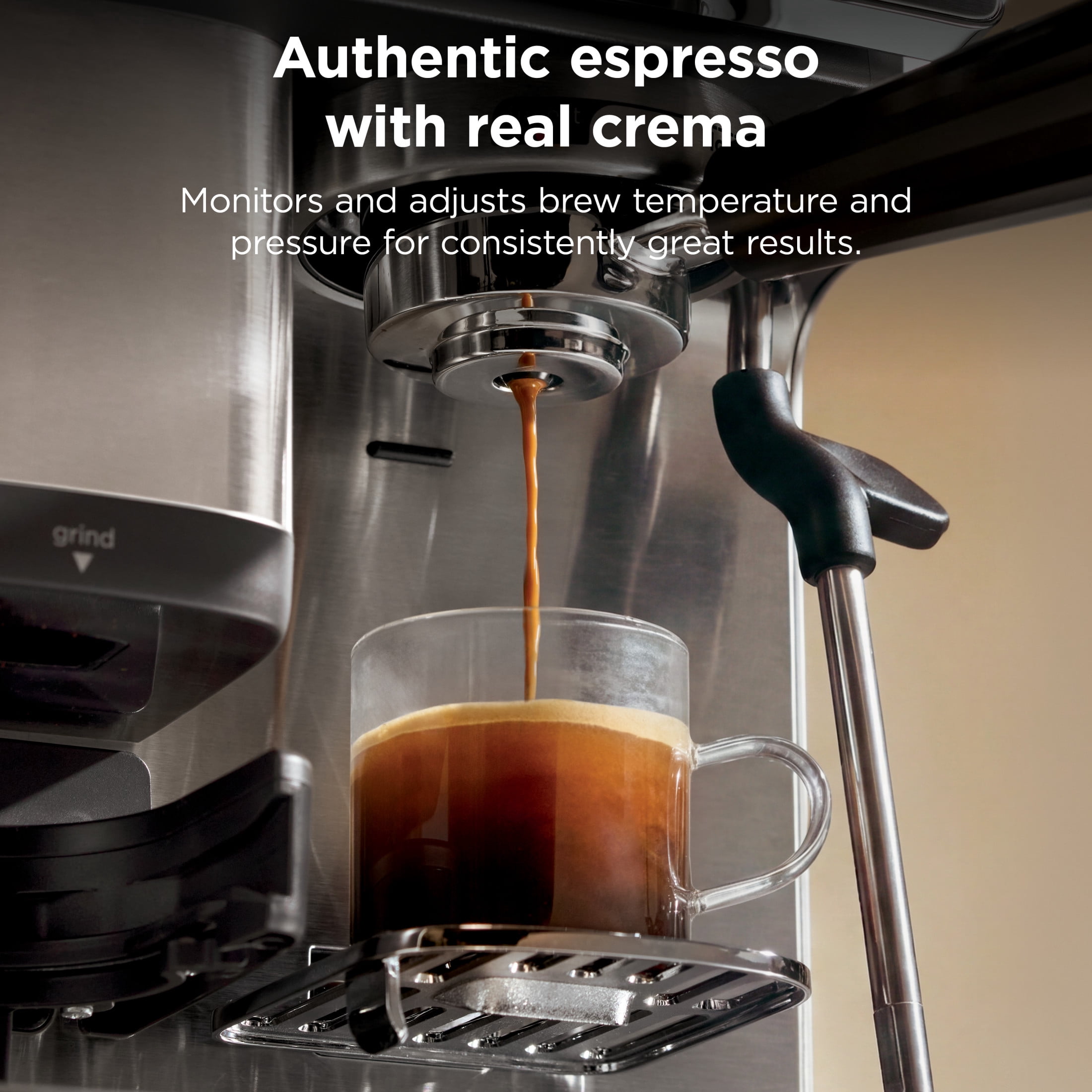 Ninja Luxe Café Mini Espresso Machine & Drip Coffee Maker with Built-in Grinder, Precision Scale & Manual Steam Wand for Lattes, Cappuccinos & More, ES301 Black