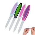 thumbnail image 1 of Lima de uñas de metal, limas de uñas para uñas naturales, herramientas para uñas con punta puntiaguda y mango antideslizante, 1 of 7