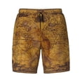 thumbnail image 4 of Lsque Mens Swim Trunks Vintage Map Pattern - Bathing Suit Compression Liner - Beach Swim Shorts Swimwear - (S-3XL) - Stretch Quick Dry -XX-Large, 4 of 9