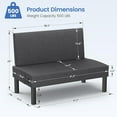 thumbnail image 2 of 41" Mini Couch with USB Charging Port for Bedroom, Mini Futon, Armless Couches Loveseat for Small Spaces Living Room, Seating for Apartment, Office, Dorm, Office, Classroom Furniture, 2 of 7