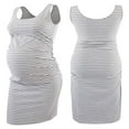 thumbnail image 1 of EIMELI Robe pour Femme Enceinte à Rayures Sans Manches à Col Rond Ajustée Midi Robe Débardeur Robe d'Été Décontractée Robe de Maternité, 1 of 4