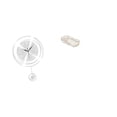 thumbnail image 1 of Reloj de pared acrílico con números arábigos y bandeja multiusos para servir comida, ideal para cocina, estudio, baño, tocador y decoración rú, 1 of 8